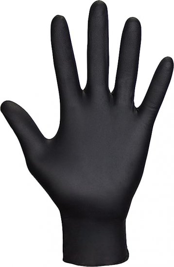 SAS 66520 2X-Large Raven Nitrile Gloves | Pack of 100 | Black Disposable Gloves - Click Image to Close
