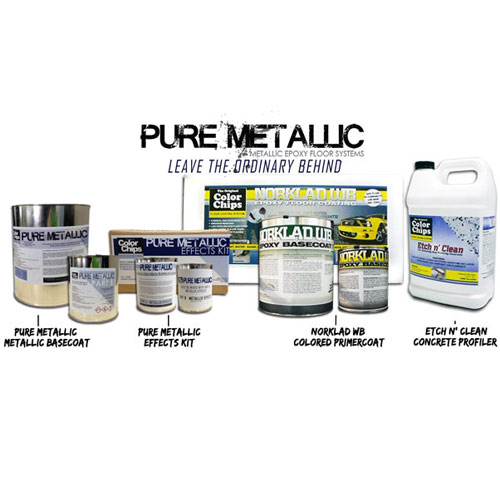 Pure Metallic Epoxy Floor Kit - Garage Coating - Custom Color 1000 sq/ft - Click Image to Close